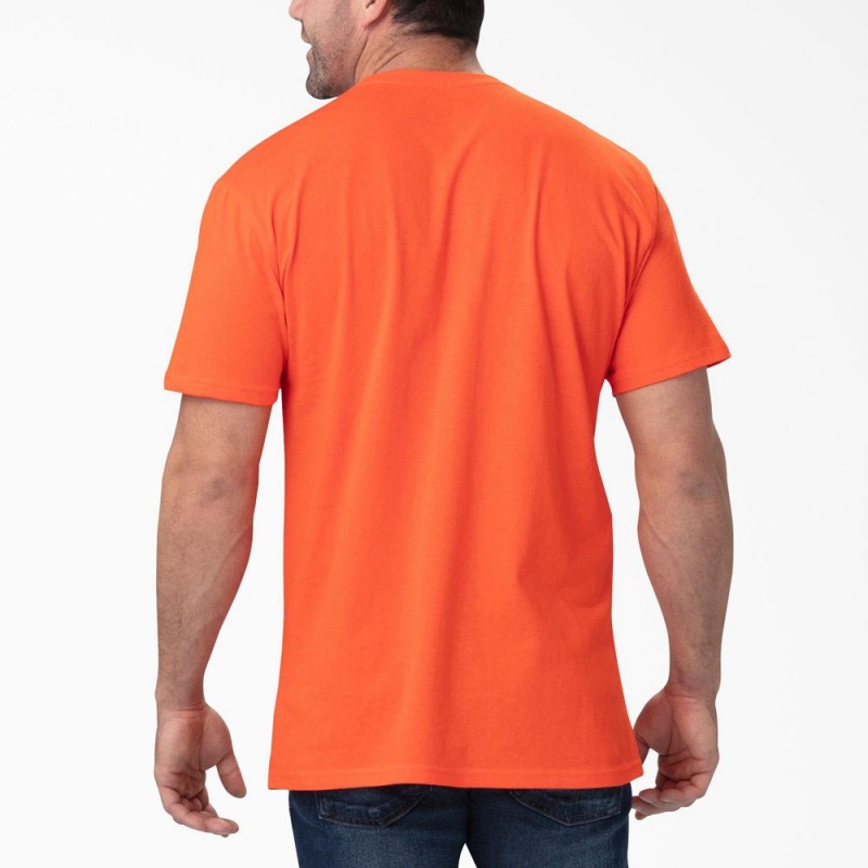 Men's Dickies Short Sleeve Relaxed Fit Graphic T-Shirt Orange | 8036571-IS