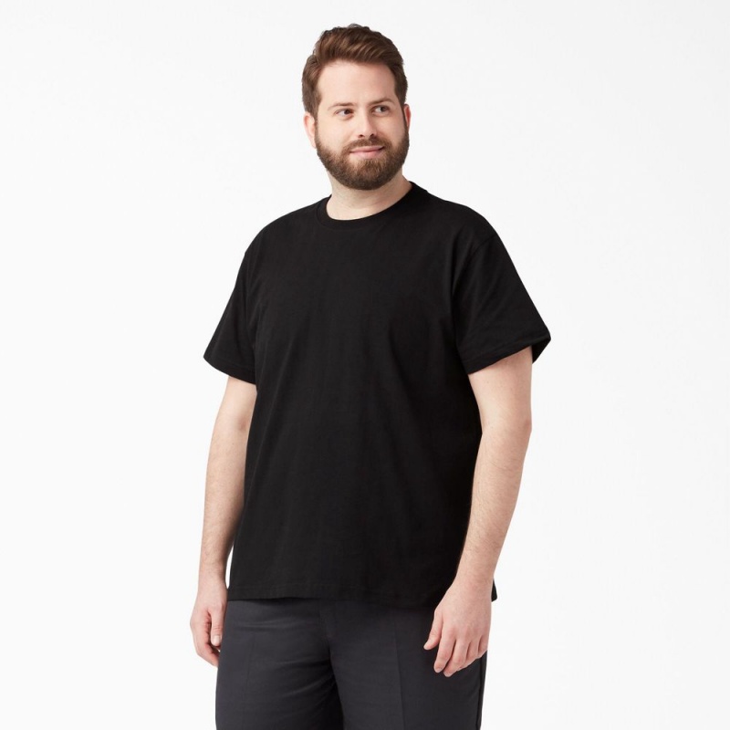 Men's Dickies Short Sleeve T-Shirt Black | 8739260-ZG