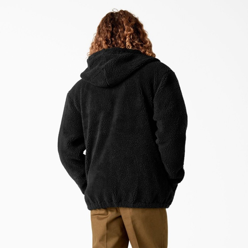 Men's Dickies Skateboarding Fleece Jacket Black | 8759043-JE