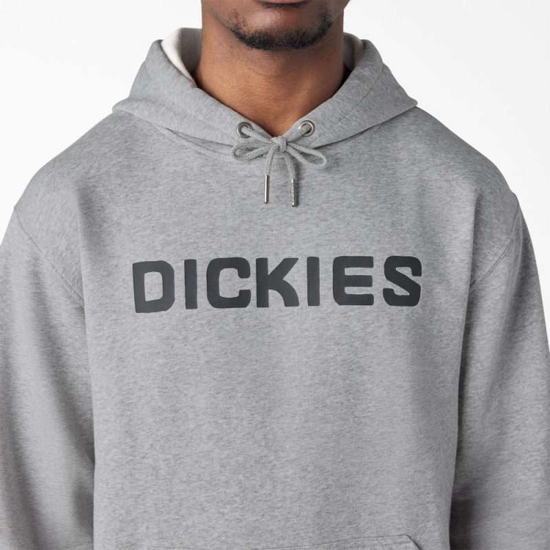 Men's Dickies Skateboarding Graphic Hoodie Grey | 6298471-NJ