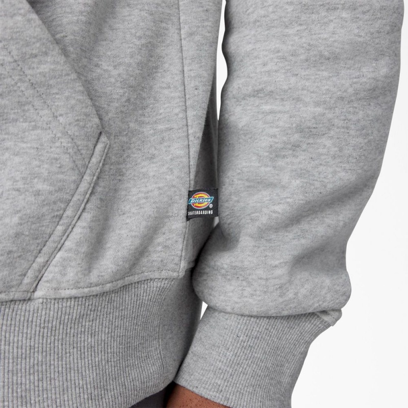 Men's Dickies Skateboarding Graphic Hoodie Grey | 6298471-NJ