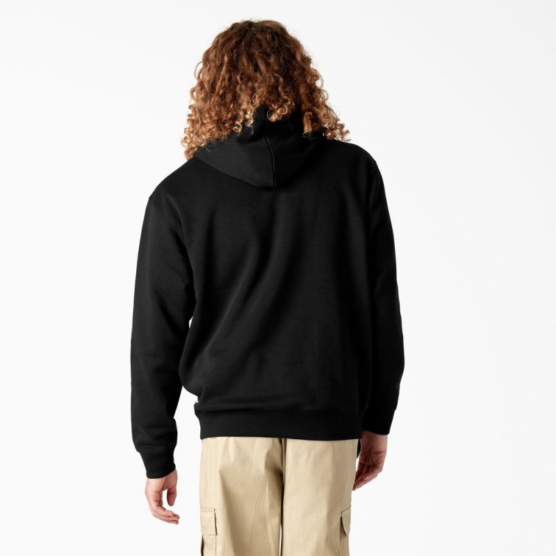 Men's Dickies Skateboarding Graphic Hoodie Black | 4096185-UG