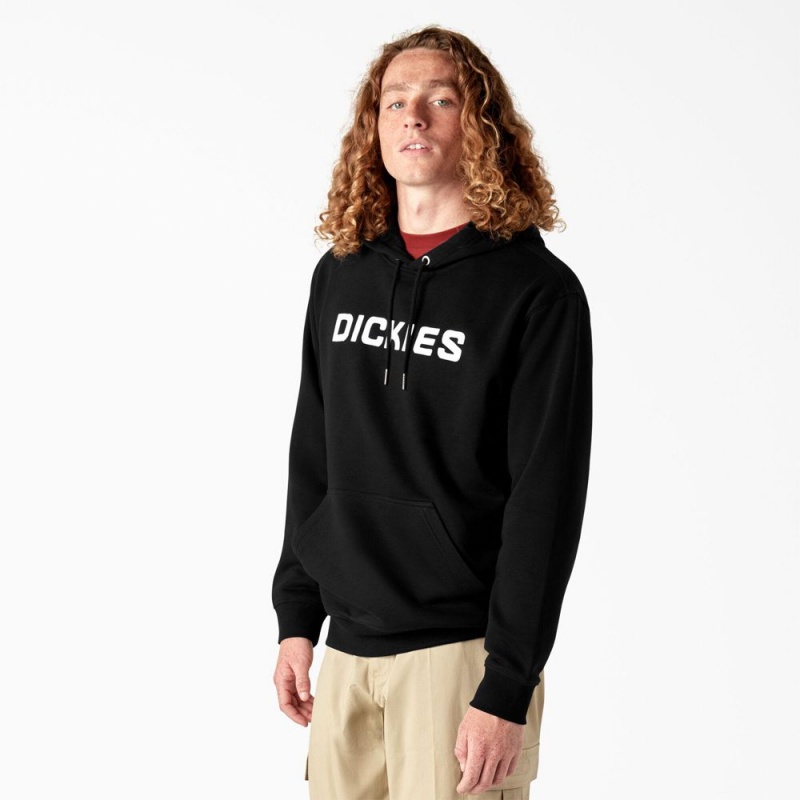 Men's Dickies Skateboarding Graphic Hoodie Black | 4096185-UG