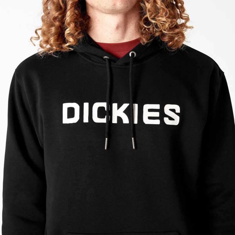 Men's Dickies Skateboarding Graphic Hoodie Black | 4096185-UG