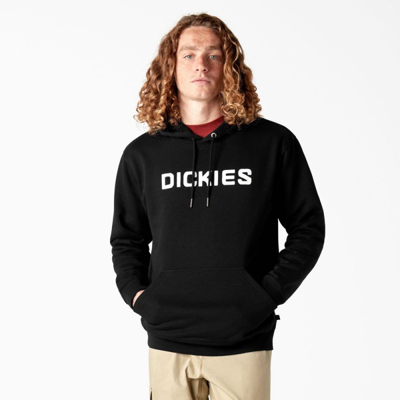 Men\'s Dickies Skateboarding Graphic Hoodie Black | 4096185-UG