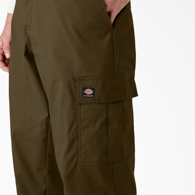 Men's Dickies Skateboarding Loose Fit Cargo Pants Olive | 2436807-ZU