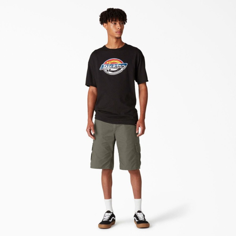 Men's Dickies Skateboarding Regular Fit Cargo Shorts Green | 4327895-TZ