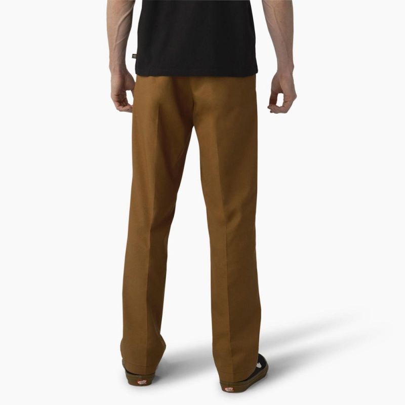 Men's Dickies Skateboarding Regular Fit Double Knee Pants Brown | 3914052-ES