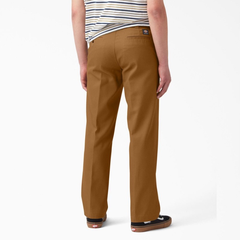 Men's Dickies Skateboarding Regular Fit Twill Pants Brown | 3945127-LT