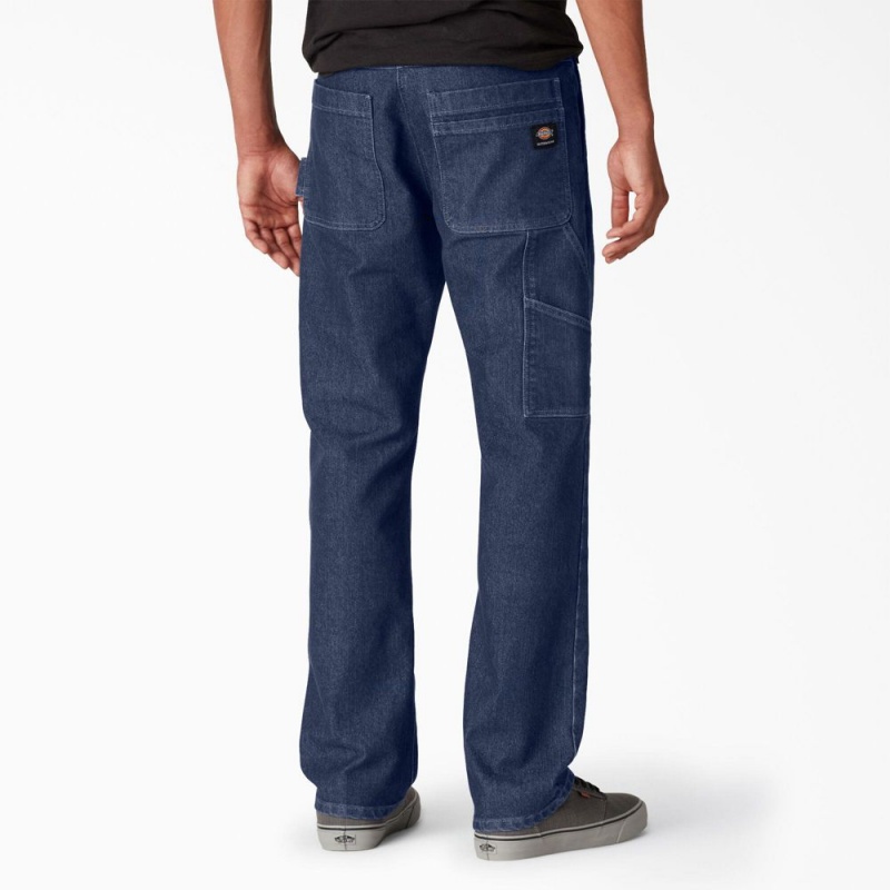 Men's Dickies Skateboarding Regular Fit Utility Jeans Blue | 5206391-UL