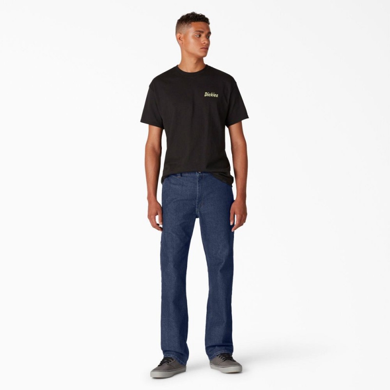 Men's Dickies Skateboarding Regular Fit Utility Jeans Blue | 5206391-UL