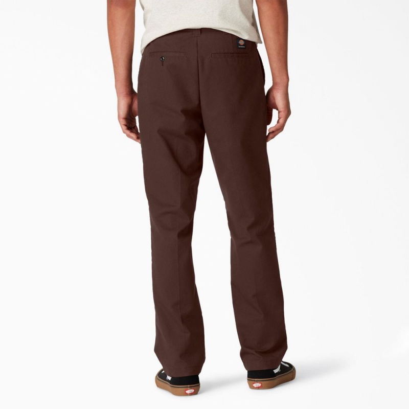 Men's Dickies Skateboarding Slim Fit Pants Brown | 7346125-XZ