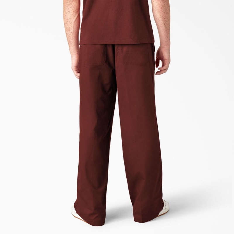 Men's Dickies Skateboarding Summit Relaxed Fit Chef Pants Red | 8197320-FN