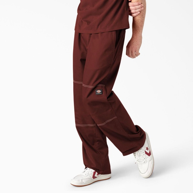 Men's Dickies Skateboarding Summit Relaxed Fit Chef Pants Red | 8197320-FN