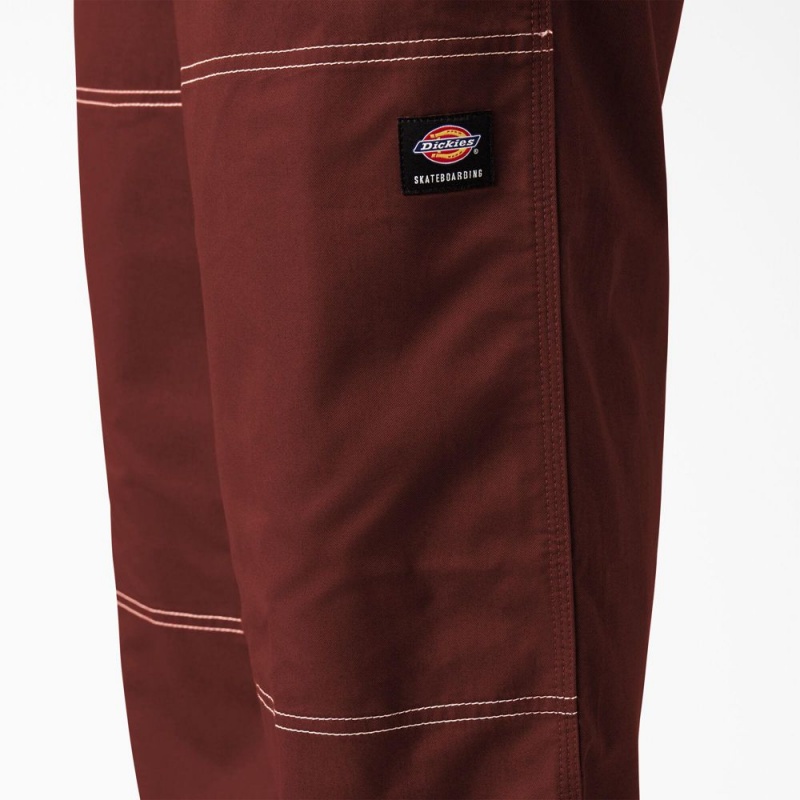 Men's Dickies Skateboarding Summit Relaxed Fit Chef Pants Red | 8197320-FN