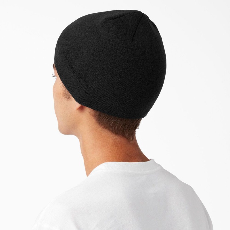 Men's Dickies Skull Beanie Black | 6712480-VC