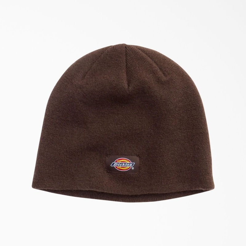 Men\'s Dickies Skull Beanie Brown | 3825094-ET