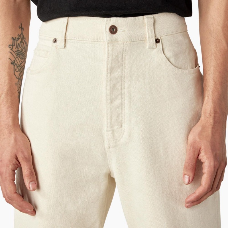 Men's Dickies Thomasville Loose Fit Jeans Beige | 7025913-JG