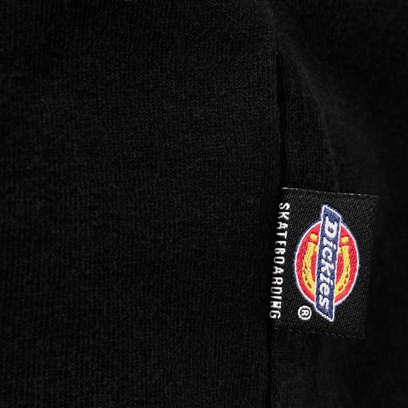 Men's Dickies Tom Knox Embroidery T-Shirt Black | 1974635-BC