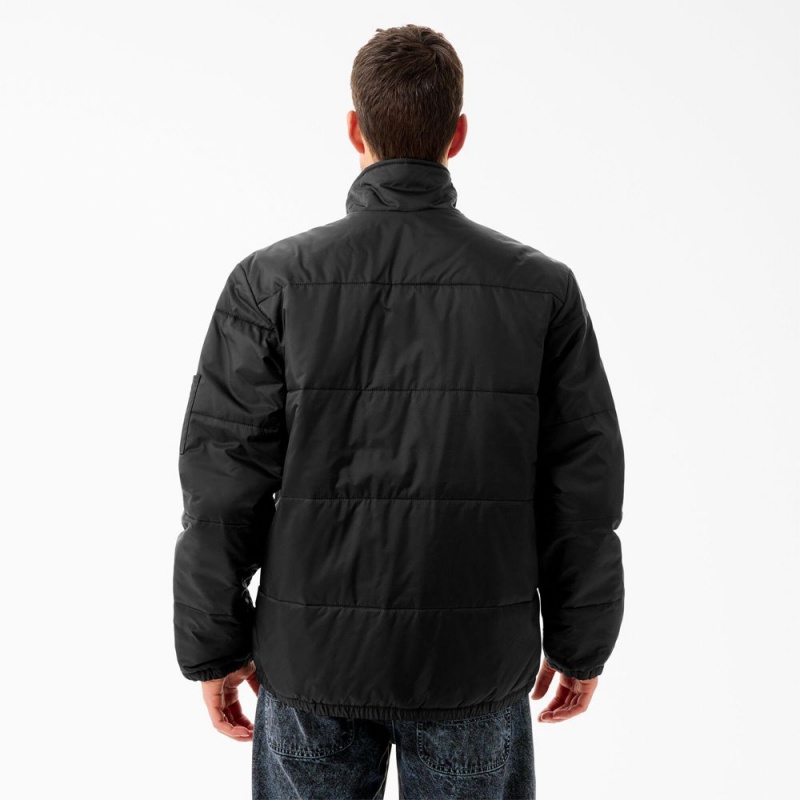 Men's Dickies Tom Knox Puffer Jacket Black | 0812965-SX