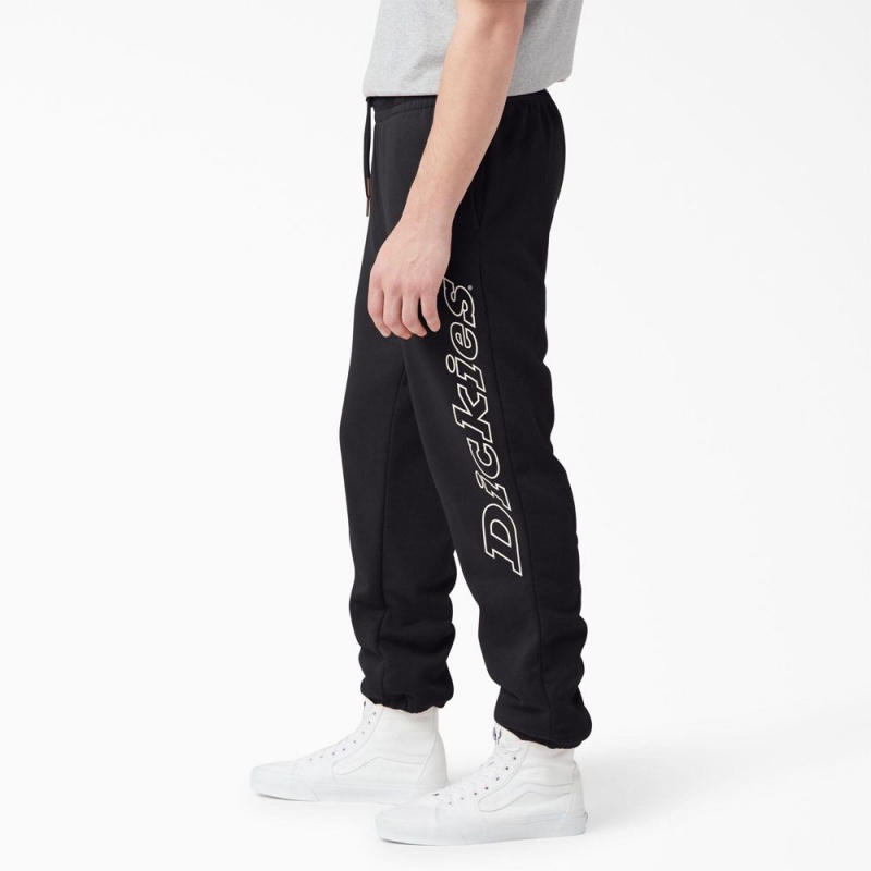 Men's Dickies Uniontown Regular Fit Sweat Pants Black | 7138429-XB