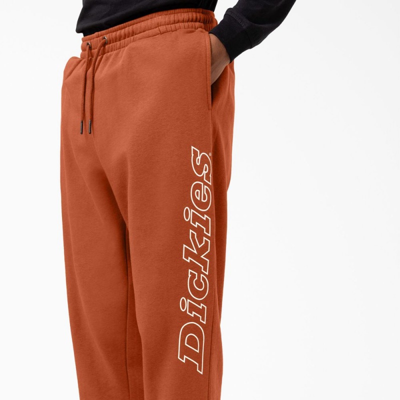 Men's Dickies Uniontown Regular Fit Sweat Pants Orange | 8493507-NS