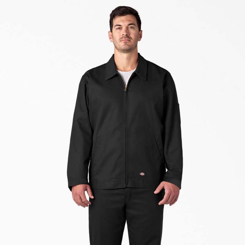 Men's Dickies Unlined Eisenhower Jacket Black | 3710924-KU