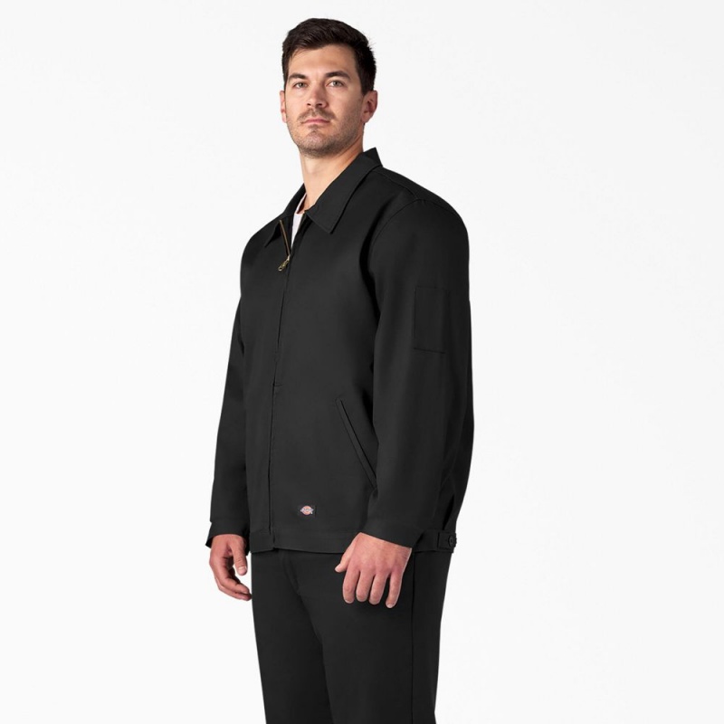 Men's Dickies Unlined Eisenhower Jacket Black | 3710924-KU