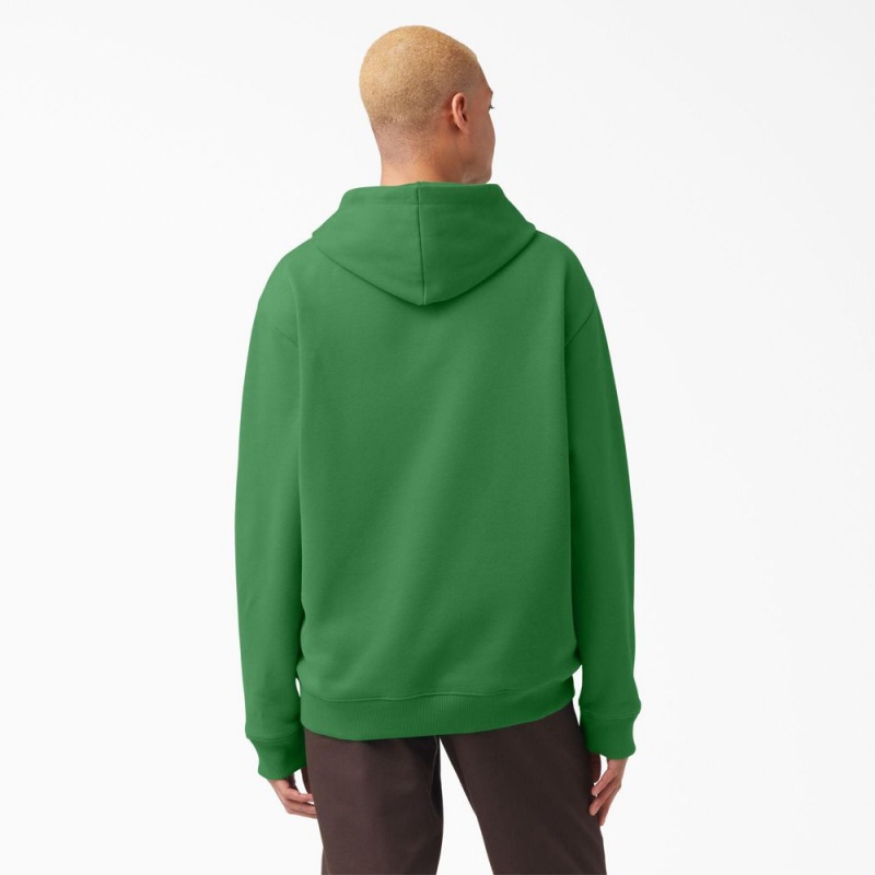 Men's Dickies Vincent Alvarez Embroidered Hoodie Green | 2948637-JO