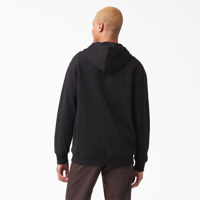 Men's Dickies Vincent Alvarez Embroidered Hoodie Black | 8136204-KX