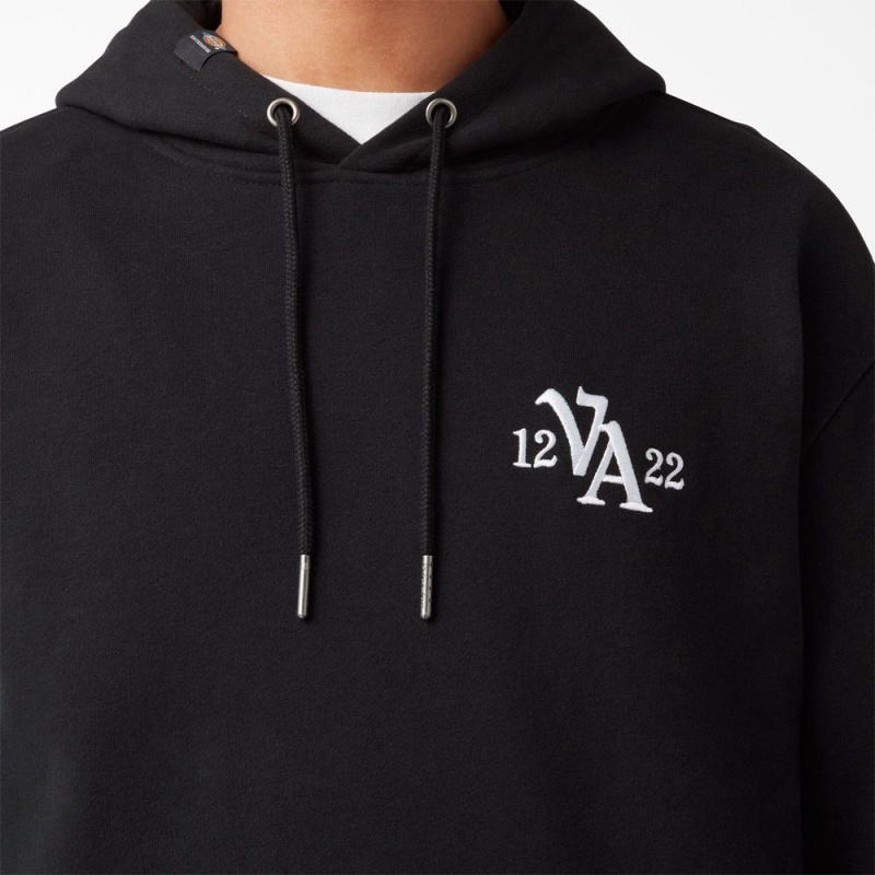 Men's Dickies Vincent Alvarez Embroidered Hoodie Black | 8136204-KX