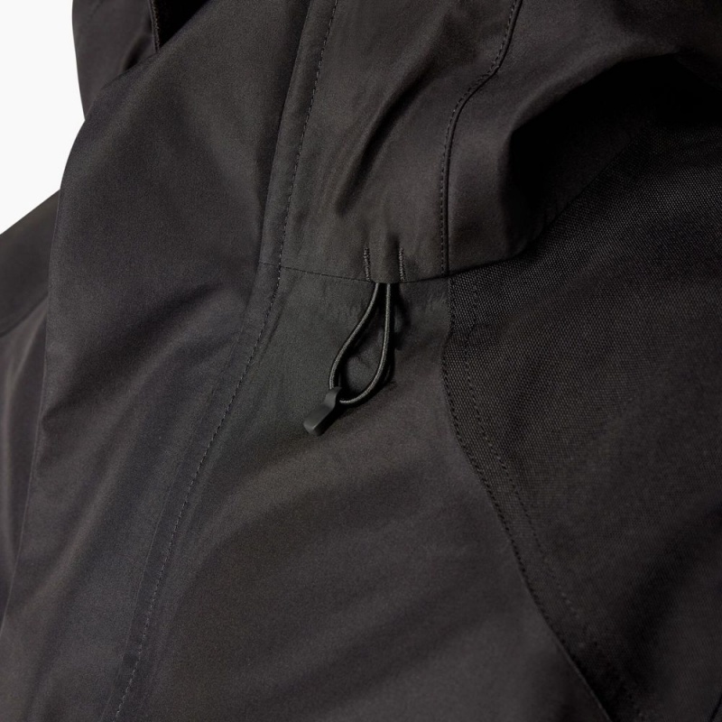 Men's Dickies Waterproof Shell Jacket Black | 2915403-MZ