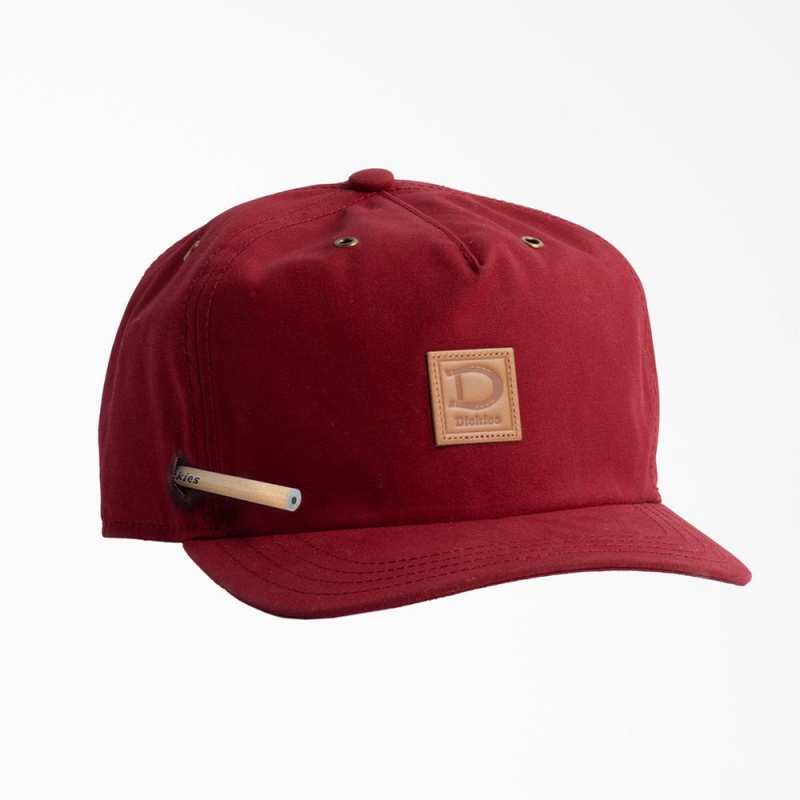 Men\'s Dickies Waxed Canvas Hat Red | 4578396-PD