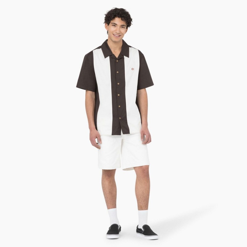 Men's Dickies Westover Short Sleeve Shirt White | 7405923-XJ