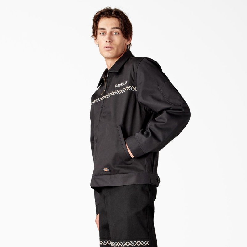 Men's Dickies Wichita Lined Eisenhower Jacket Black | 3276051-YC