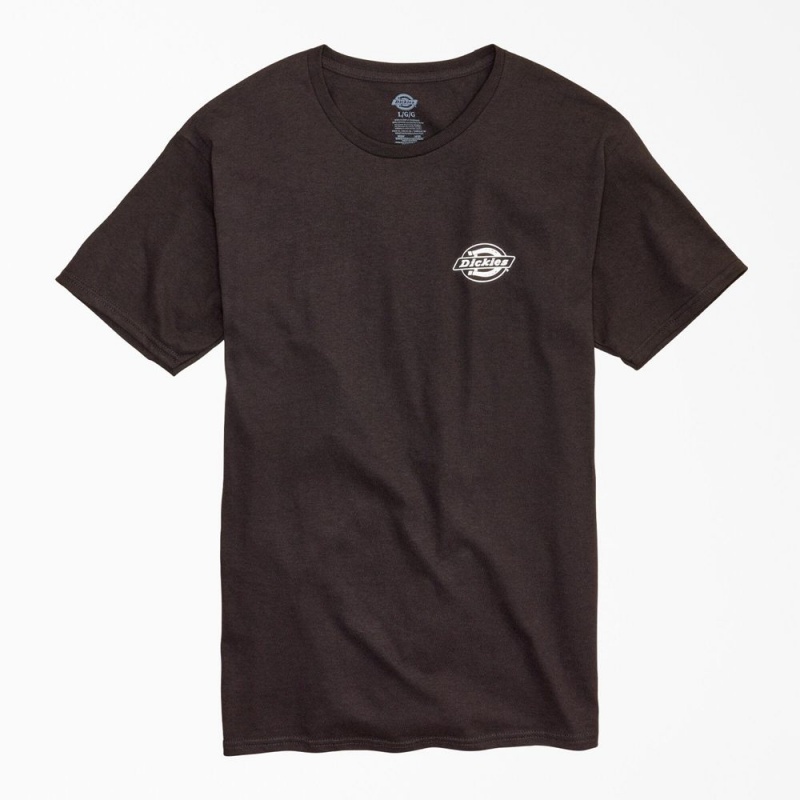 Men's Dickies Worldwide Workwear Graphic T-Shirt Black | 1287340-TB