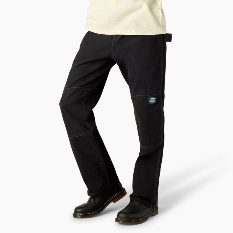 Men's Dickies x Jameson Double Knee Pants Black | 8051936-PT