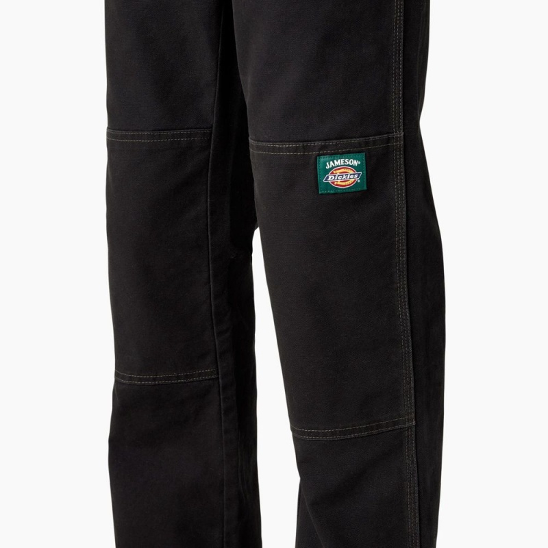 Men's Dickies x Jameson Double Knee Pants Black | 8051936-PT