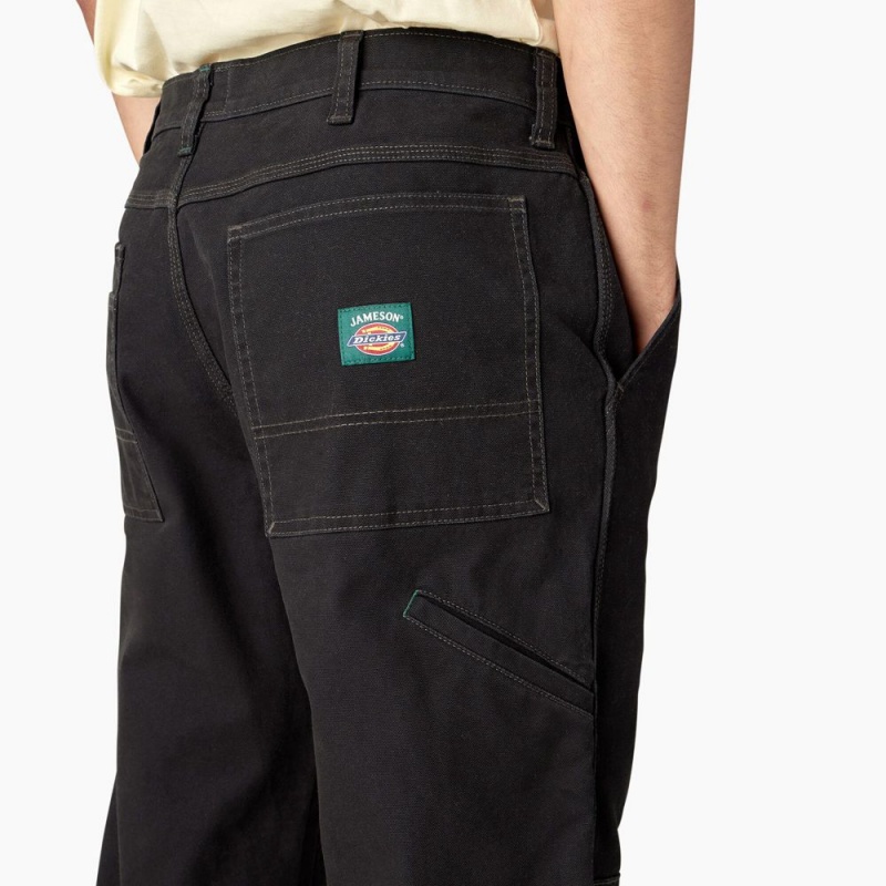 Men's Dickies x Jameson Double Knee Pants Black | 8051936-PT