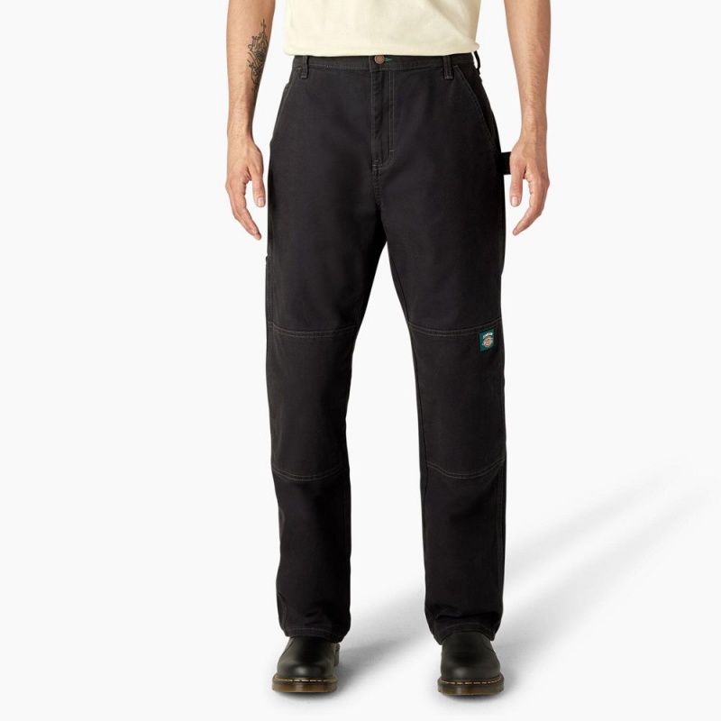 Men\'s Dickies x Jameson Double Knee Pants Black | 8051936-PT