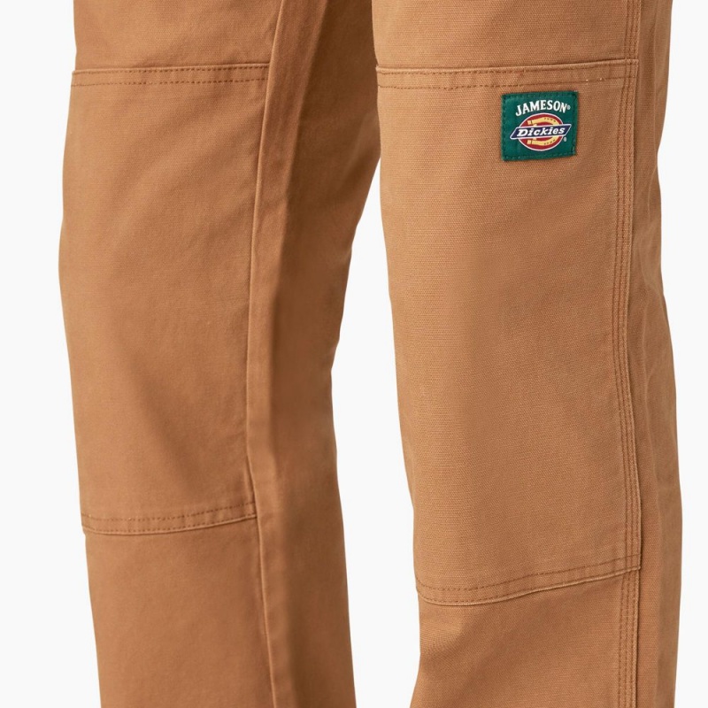 Men's Dickies x Jameson Double Knee Pants Brown | 9086743-CX