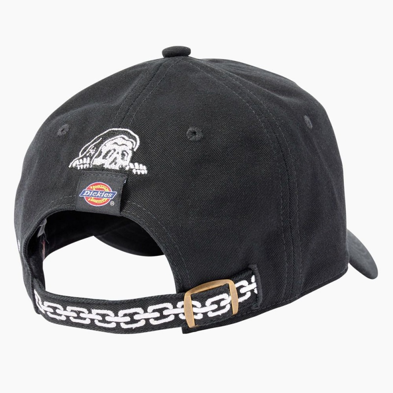 Men's Dickies x Lurking Class Curved Bill Hat Black | 2490856-PY