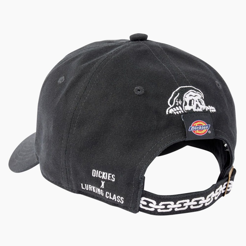 Men's Dickies x Lurking Class Curved Bill Hat Black | 2490856-PY