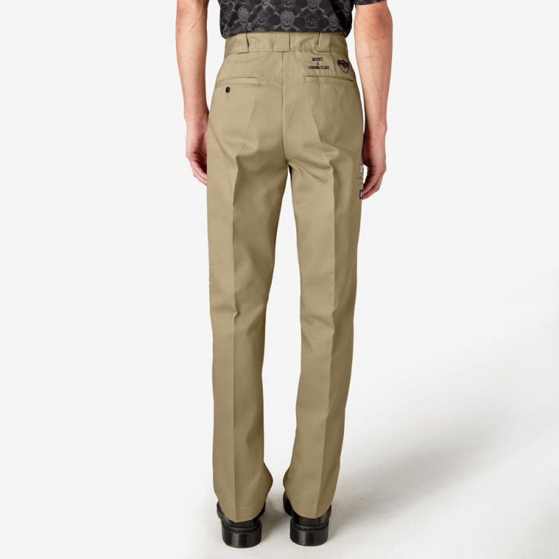 Men's Dickies x Lurking Class Regular Fit Double Knee Pants Khaki | 8739052-VK