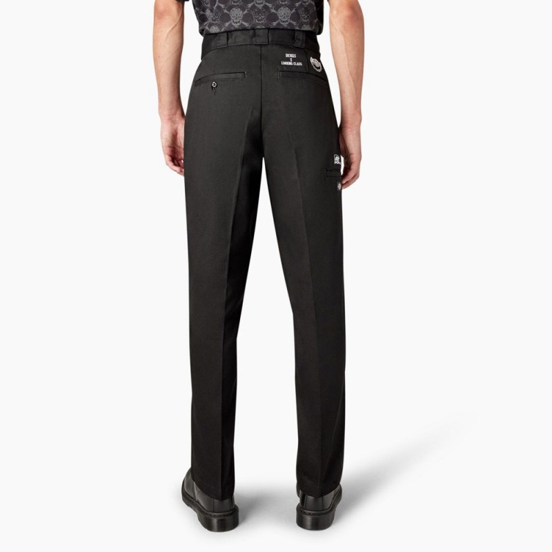 Men's Dickies x Lurking Class Regular Fit Double Knee Pants Black | 5986241-IG