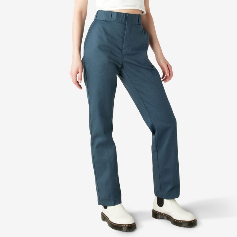 Women's Dickies 874® Work Pants Blue | 6293710-MN