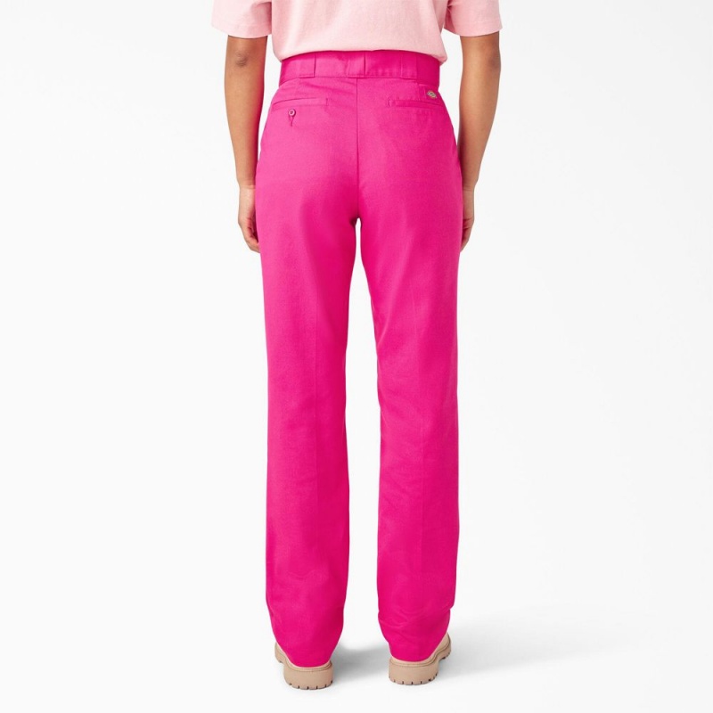 Women's Dickies Breast Cancer Awareness 874® Work Pants Pink | 1853902-CL