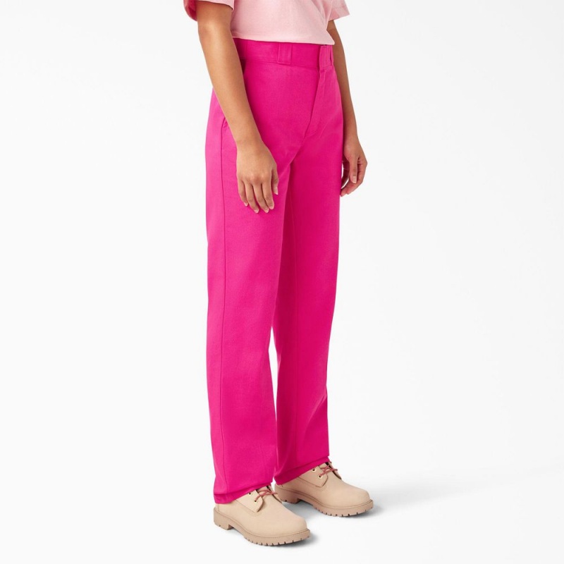 Women's Dickies Breast Cancer Awareness 874® Work Pants Pink | 1853902-CL