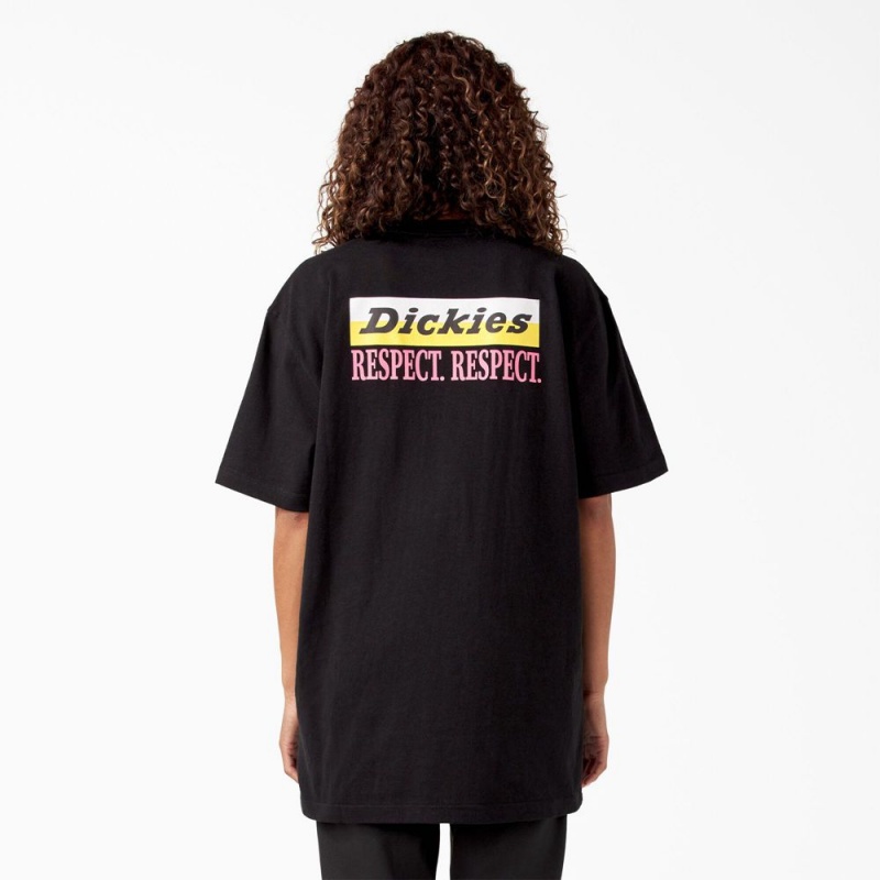 Women's Dickies Breast Cancer Awareness Heavyweight T-Shirt Black | 1790534-AD