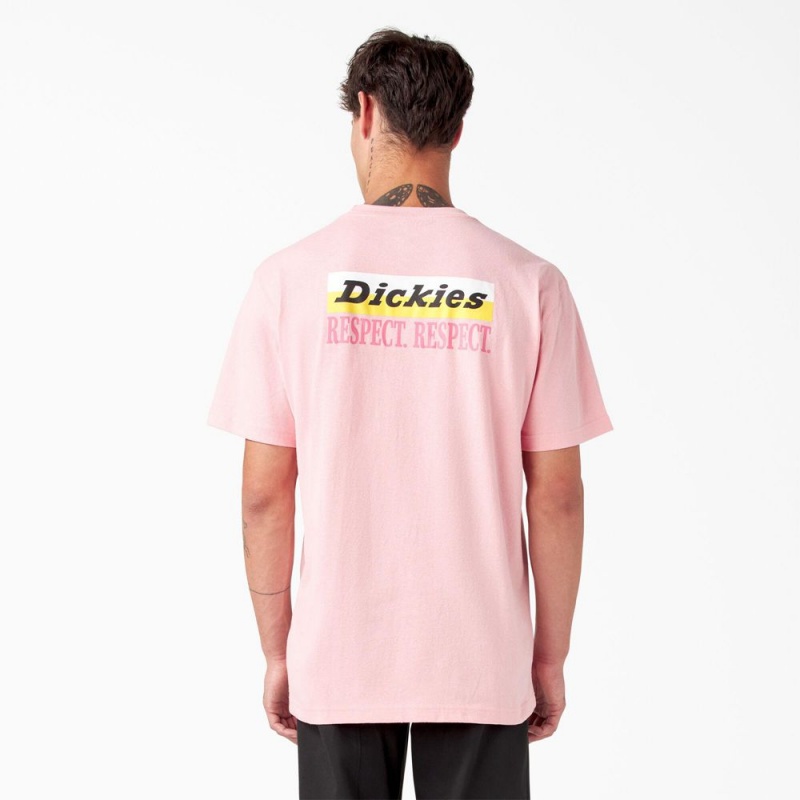 Women's Dickies Breast Cancer Awareness Heavyweight T-Shirt Pink | 9784562-UO